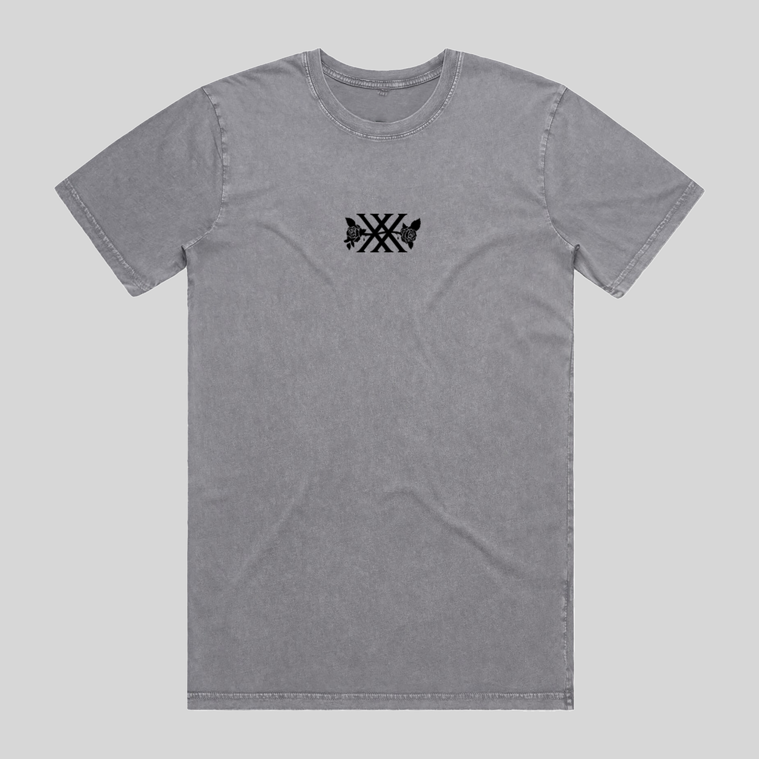 Grey unisex regular fit T-shirt with a black Bullet for My Valentine ‘Poison’ logo centered on the chest, and black ‘The Poison’ text print at the back neck.