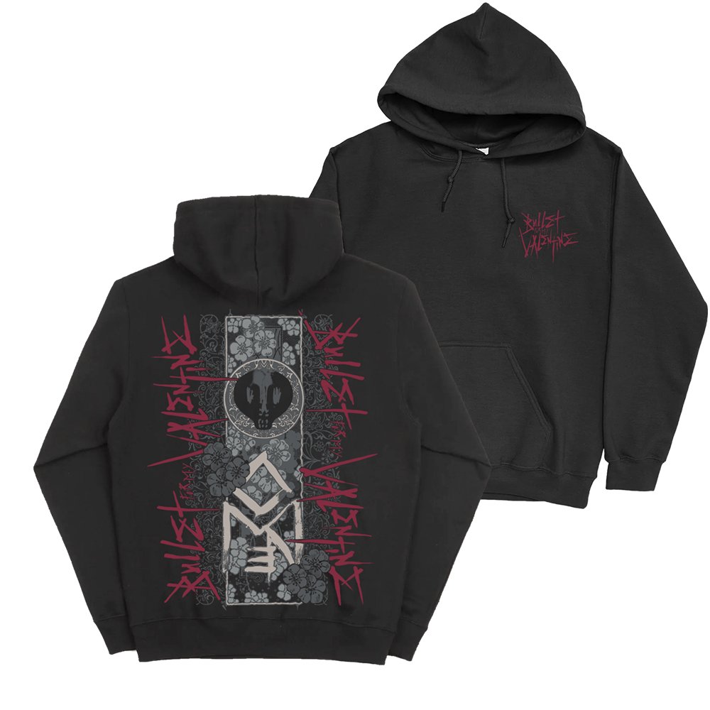 トップス 44 Flowers Hoodie トップス 44 Flowers Hoodie Black Black and Grey Flower